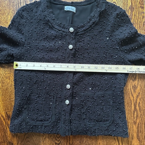 NWOT Black sequin elegant cardigan - Picture 8 of 11